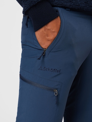 Regular Pantalon outdoor 'Folkstone' Schöffel en bleu