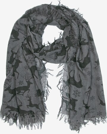 Der Trachtler Scarf 'Jagdfieber' in Grey: front