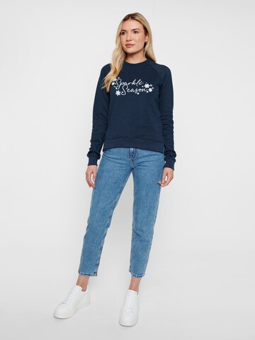 Threadbare Sweatshirt 'Icicle' in Blue