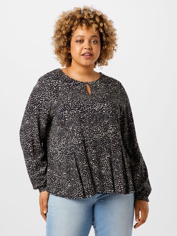 Vero Moda Curve Bluse 'BACA' in Schwarz: predná strana