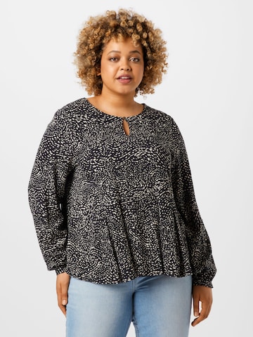 Vero Moda Curve Blouse 'BACA' in Zwart: voorkant