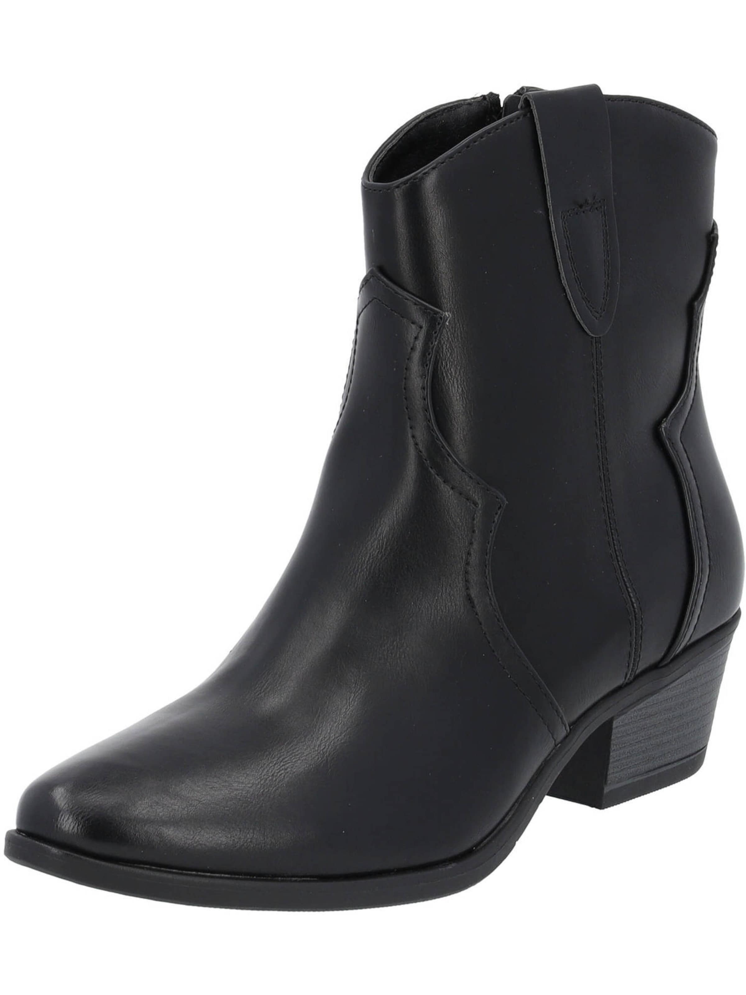 Palado Enkellaarsje 'Fosela' in Zwart: voorkant