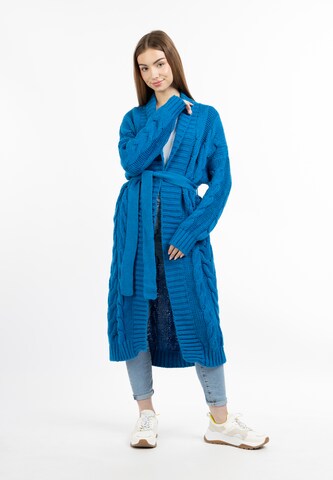 MYMO Knit cardigan 'Blonda' in Blue: front