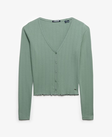 Cardigan 'Athletic Essential Pointelle' Superdry & Co en vert
