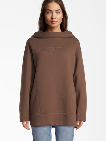 Vestino Sweatshirt in Bruin: voorkant