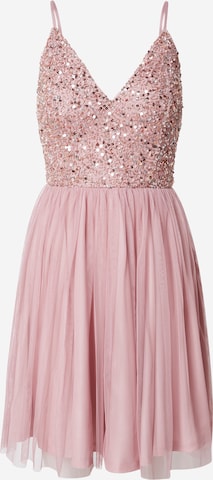 LACE & BEADS Cocktail Dress 'Allison' in Pink: front