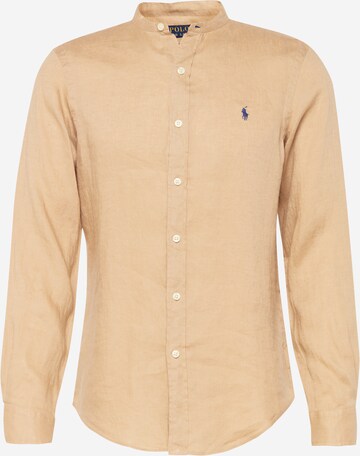 Coupe slim Chemise Polo Ralph Lauren en beige : devant