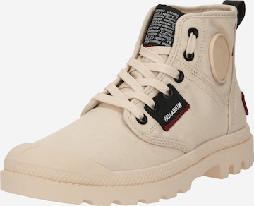 Palladium Sneakers hoog 'PAMPA PATCH' in Beige: voorkant