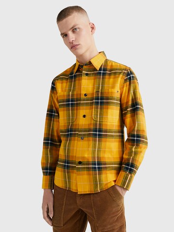 TOMMY HILFIGER Jacke 'Tartan' in Gelb: Vorderseite