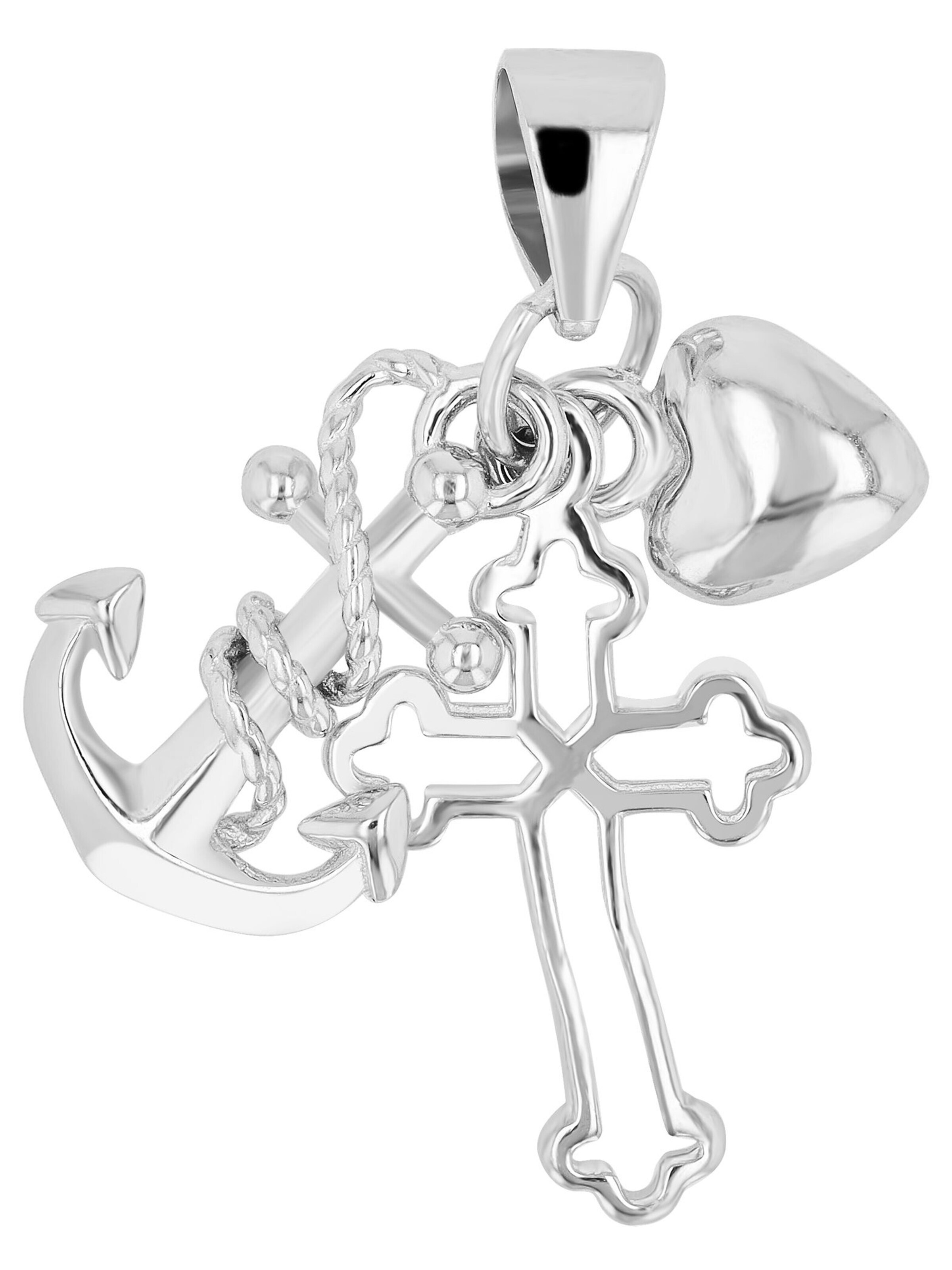 Akzent Anhänger '"Aviana" aus 925 Sterlingsilber, rhodiniert, langlebig'‌‌‌‌‌ in Silber