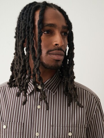 Next Regular fit Button Up Shirt in Brown