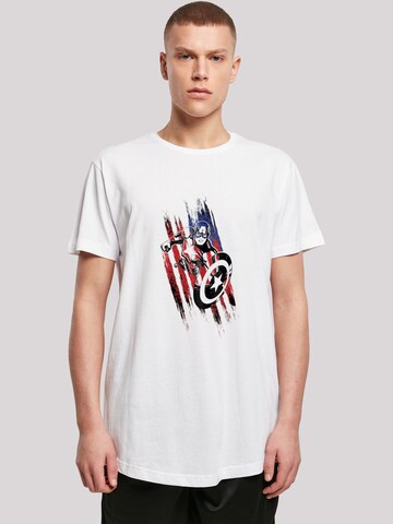 T-Shirt 'Marvel' F4NT4STIC en blanc : devant