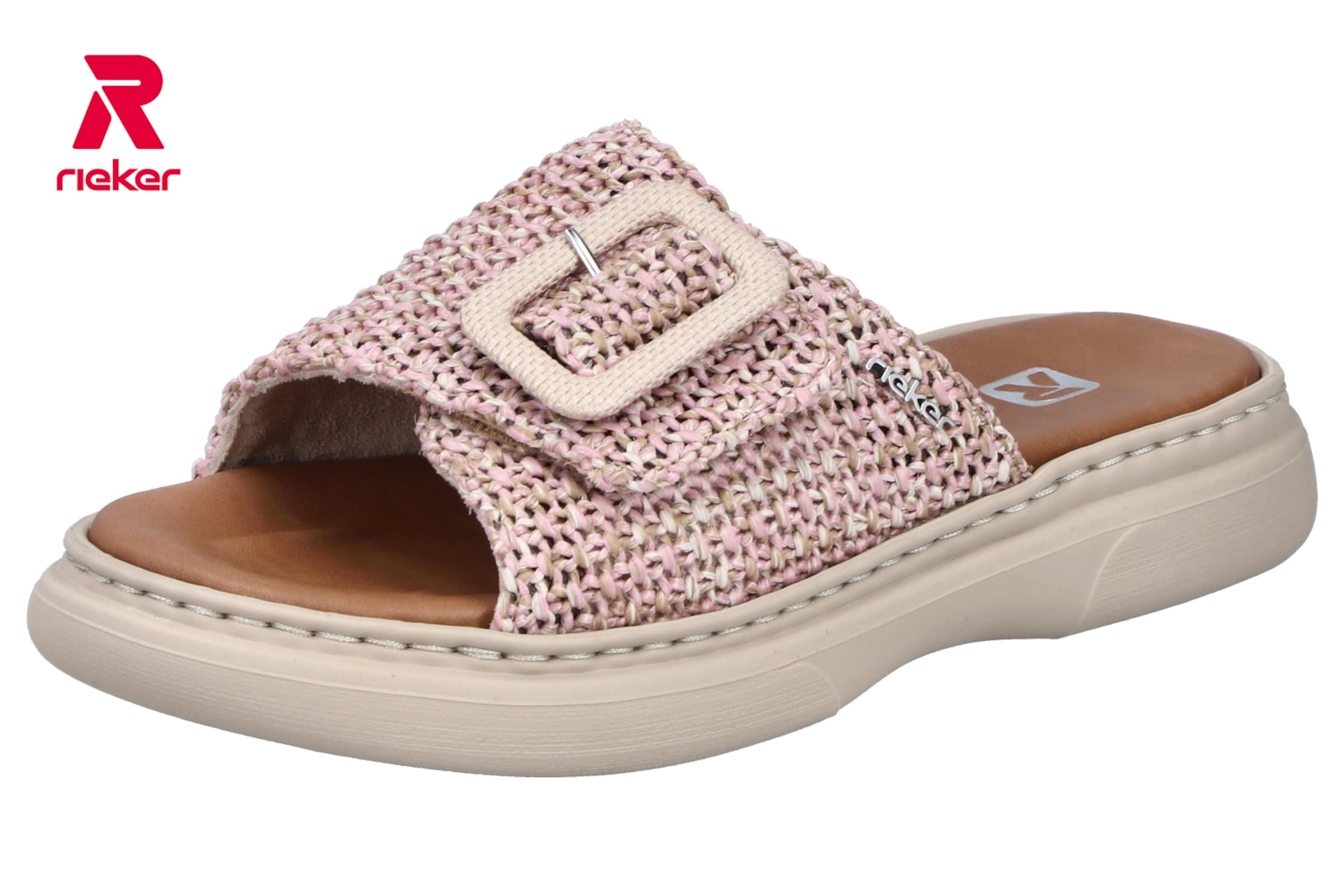 Rieker Pantolette in Braun: Vorderseite