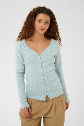 SAINT TROPEZ Knit cardigan 'Gru' in Blue: front