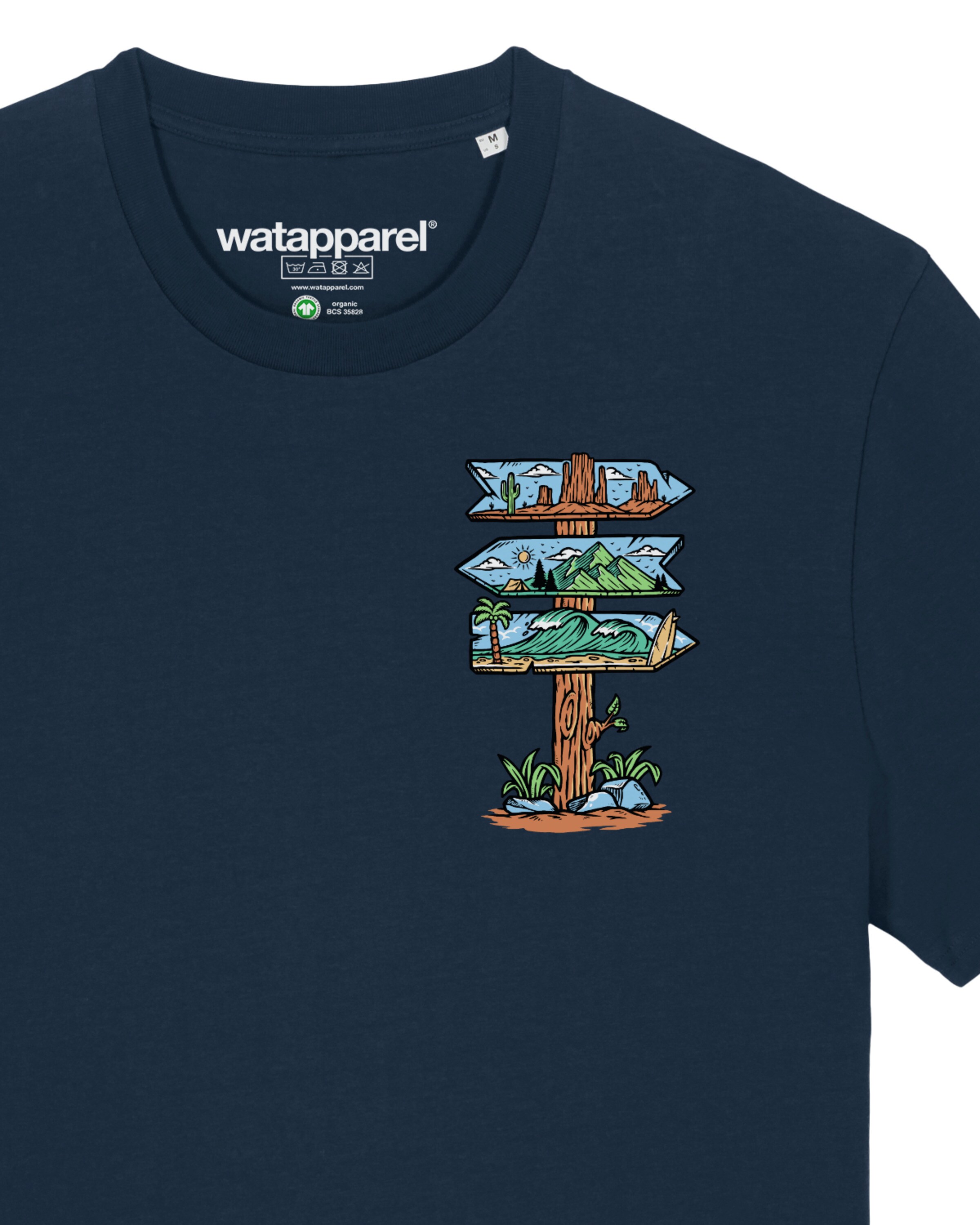 Watapparel T-Shirt ' Adventure is everywhere ' in Blau