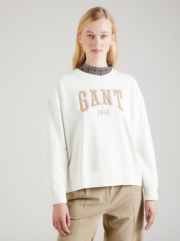 Felpa di GANT in beige: frontale