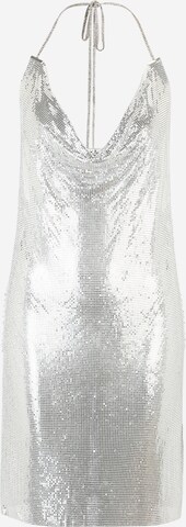 Robe de cocktail Nasty Gal en argent : devant