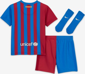 Completo per l'allenamento 'FC Barcelona Minikit Home 2021/2022' di NIKE in rosso