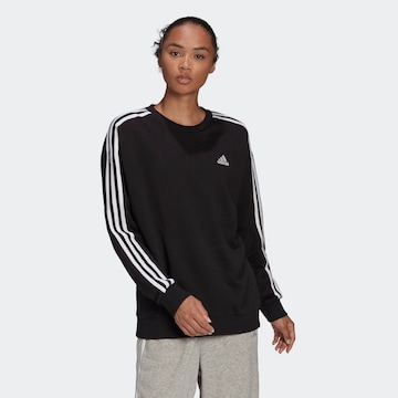 ADIDAS SPORTSWEAR Αθλητική μπλούζα φούτερ 'Essentials Studio Lounge 3-Stripes' σε μαύρο: μπροστά