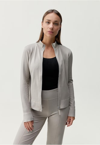 Born Living Yoga Jacke 'Gita' in Grau: Vorderseite