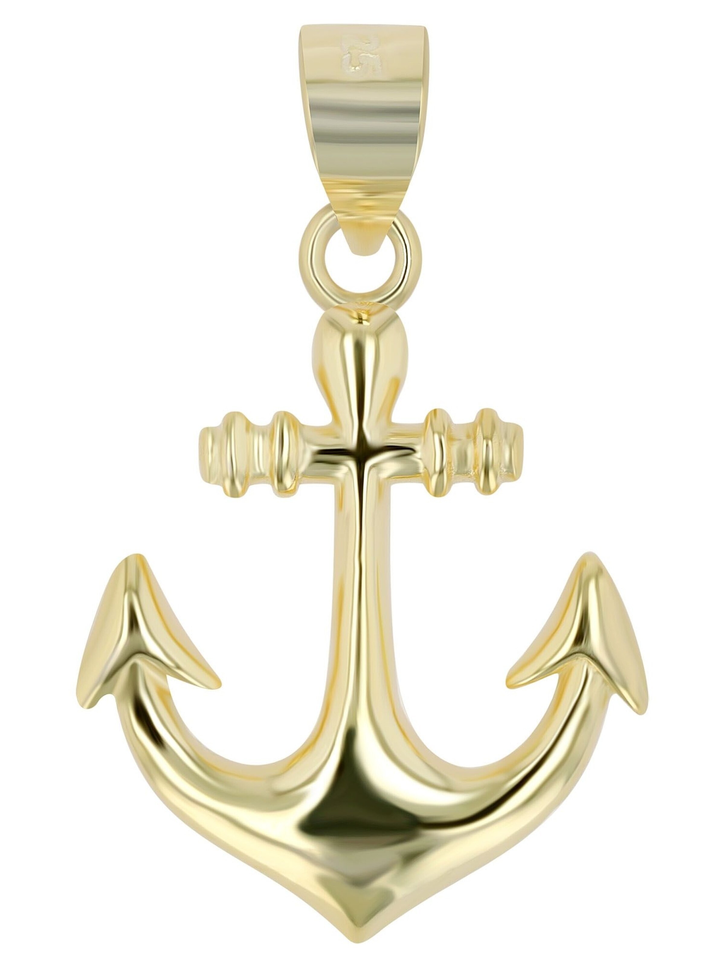 Akzent Pendant '"Elwin" aus 925 Sterlingsilber, rhodiniert, langlebig' in Gold
