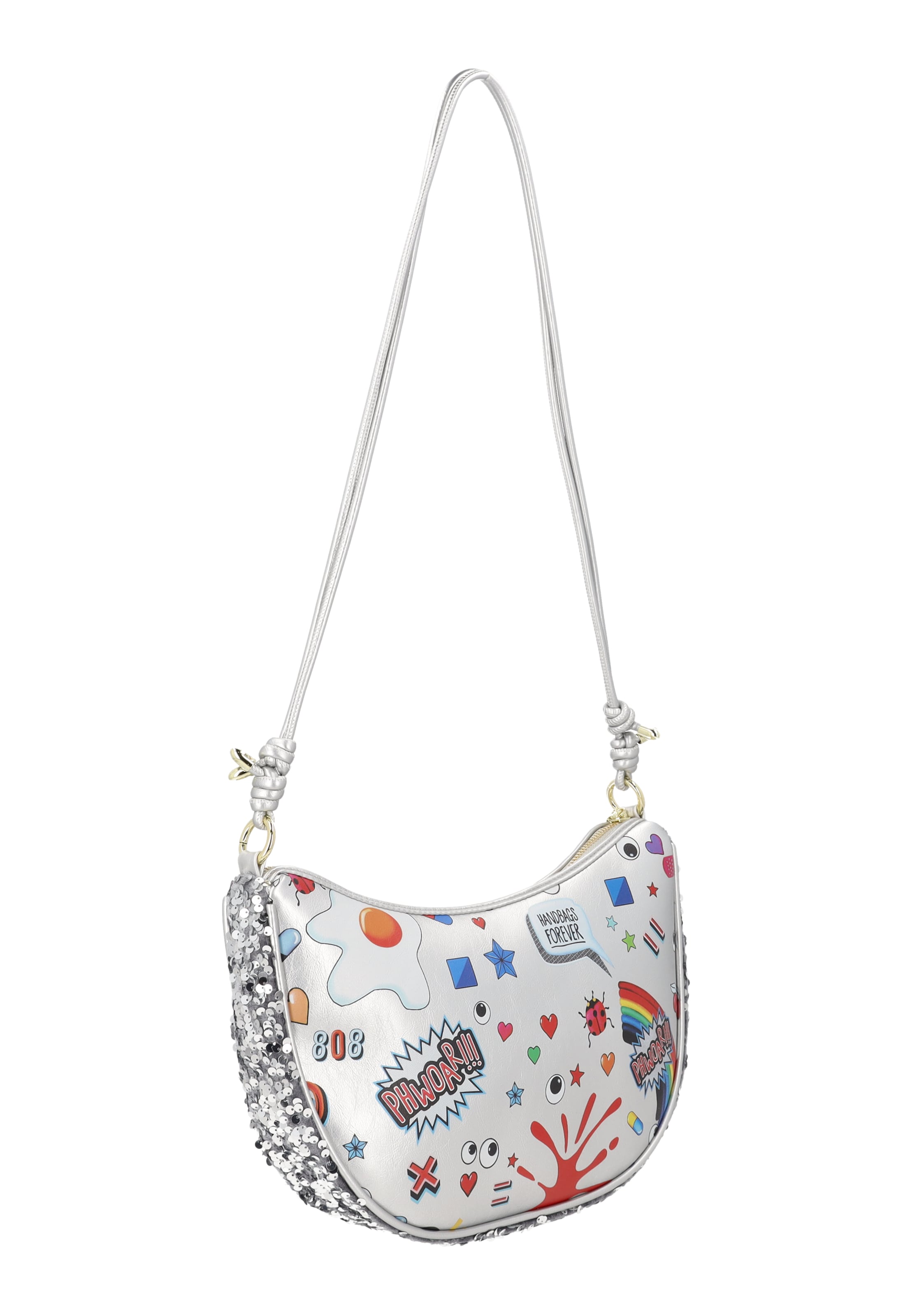 MYMO - Bolso de hombro 'Pop Eyetheme' en plata