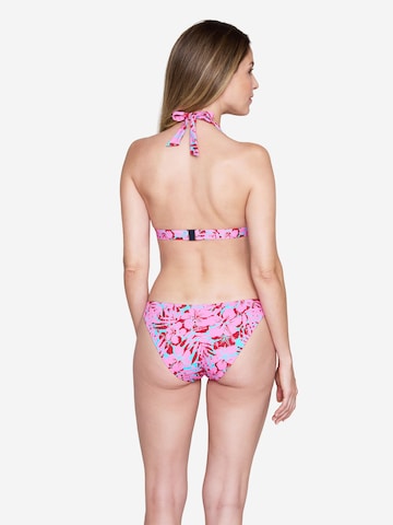 JOOP! Jeans Triangel Bikinitop ' Hibiskus ' in Roze