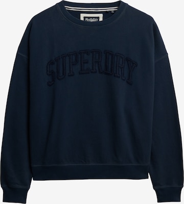 Superdry Sweatshirt 'Athletic Essentials' in Blauw: voorkant