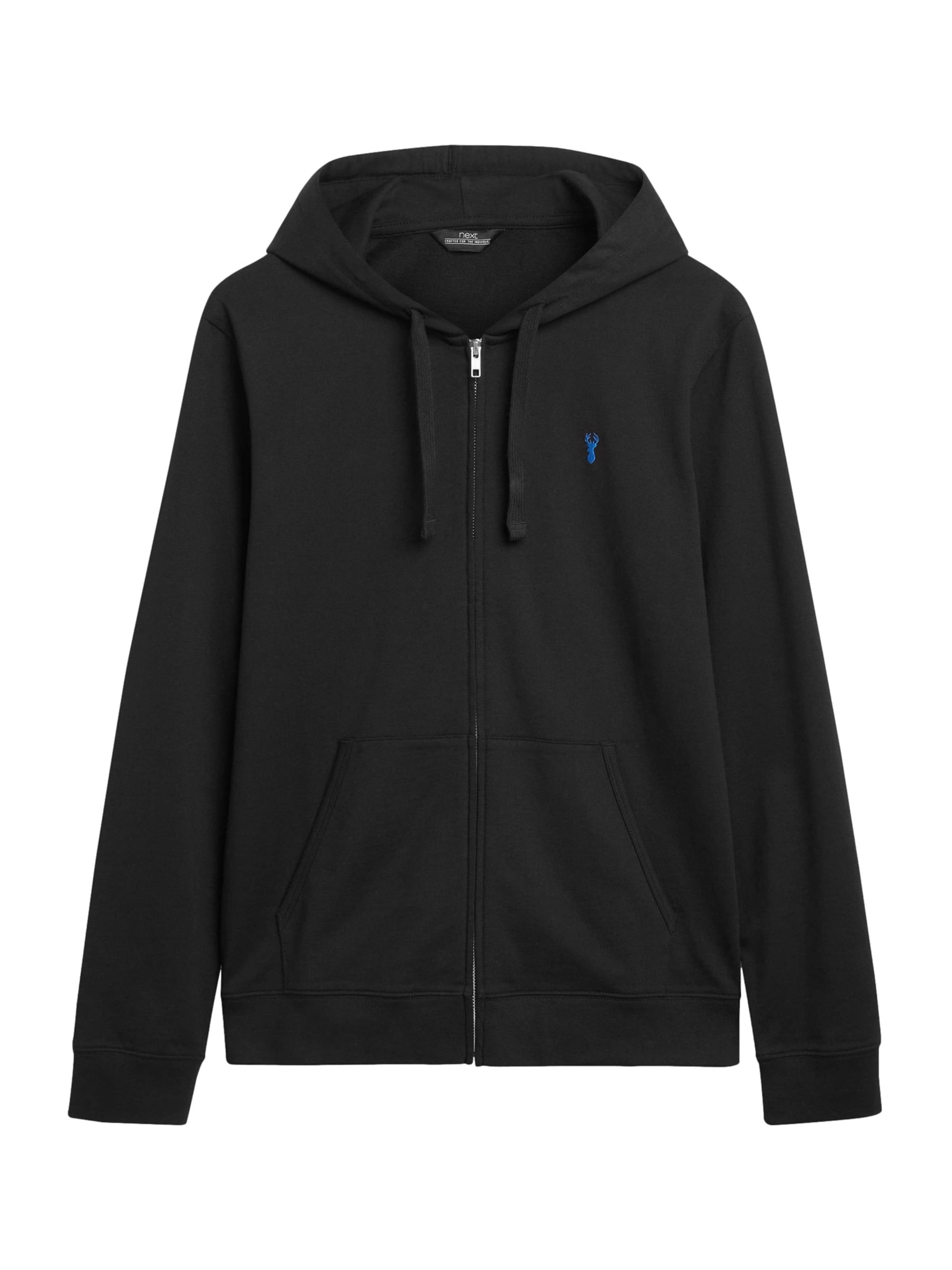 Next Sweatjacke in Schwarz: Vorderseite