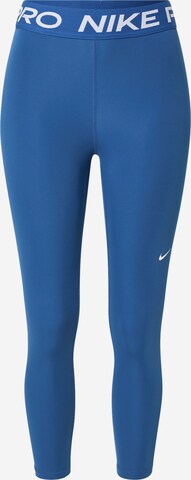 NIKE Športové nohavice - Modrá: predná strana