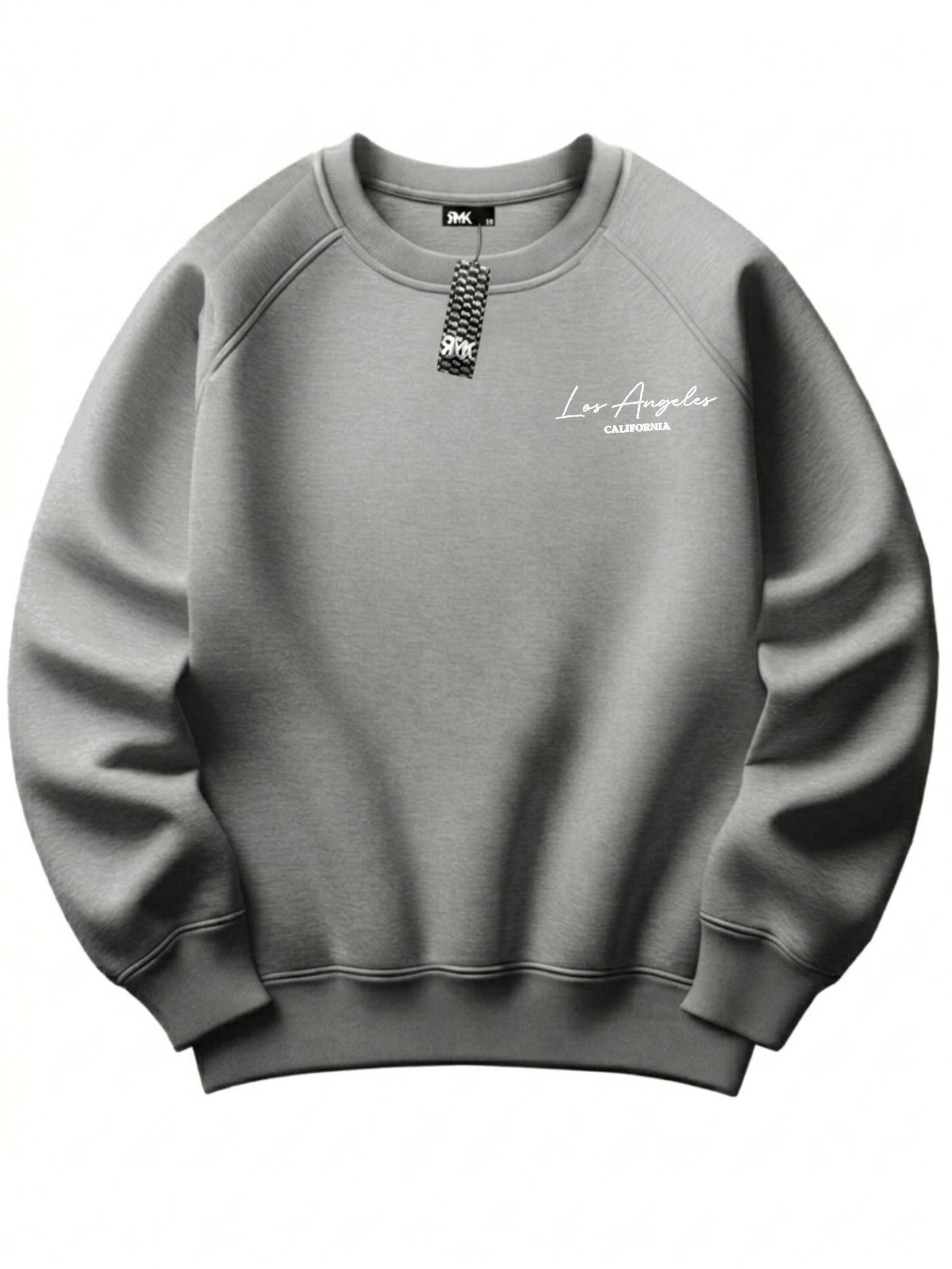 RMK Sweatshirt 'LA Los Angeles' in Grey: front