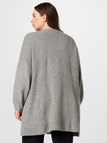 Zizzi Knit Cardigan 'MCOMFY' in Grey