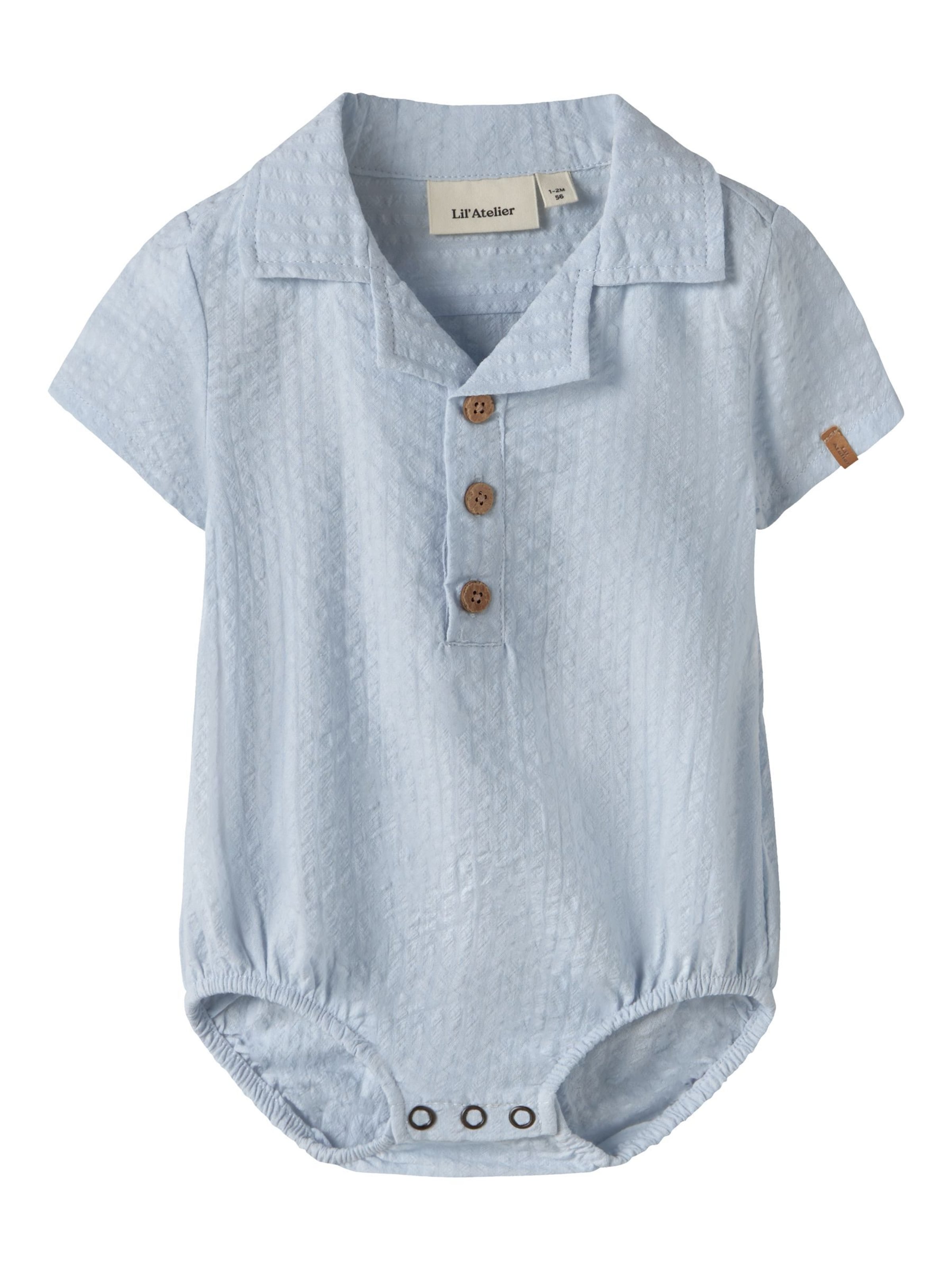 Barboteuse / body Lil'Atelier en bleu : devant
