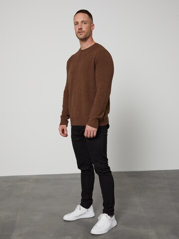 DAN FOX APPAREL Regular fit Sweater 'Laurenz' in Brown