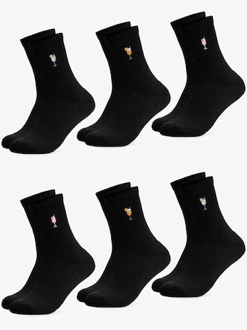 Occulto Socks 'Juno' in Black: front