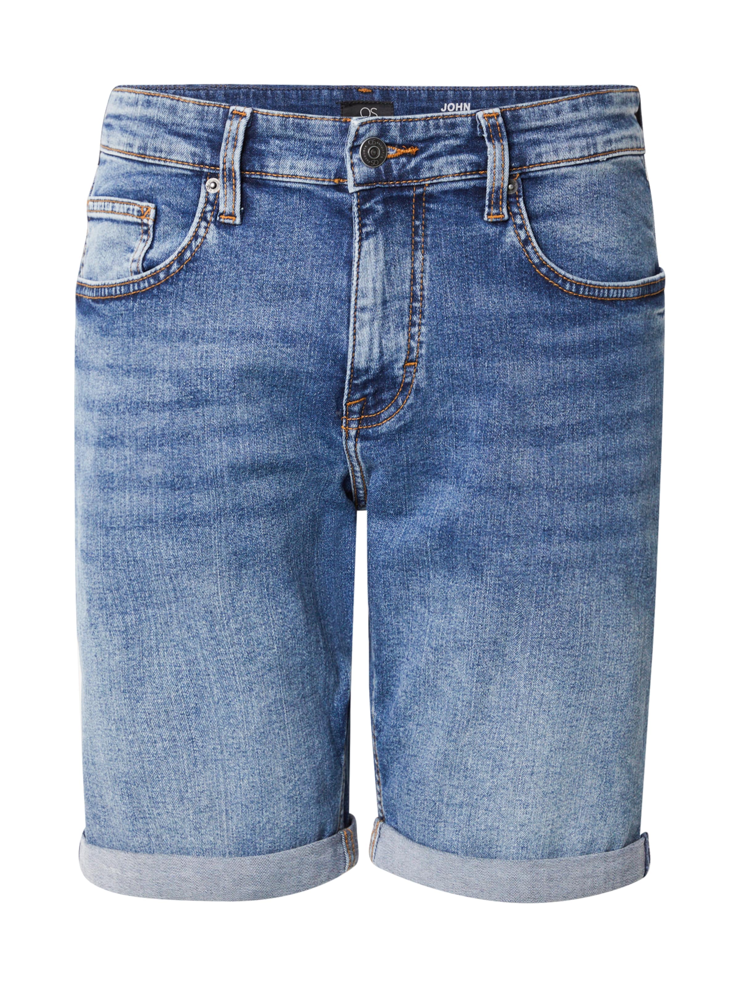 QS Regular Shorts 'John' in Blau: Vorderseite