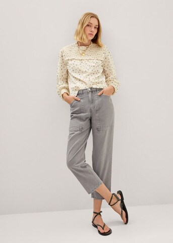 MANGO Loosefit Broek 'Alessia' in Grijs