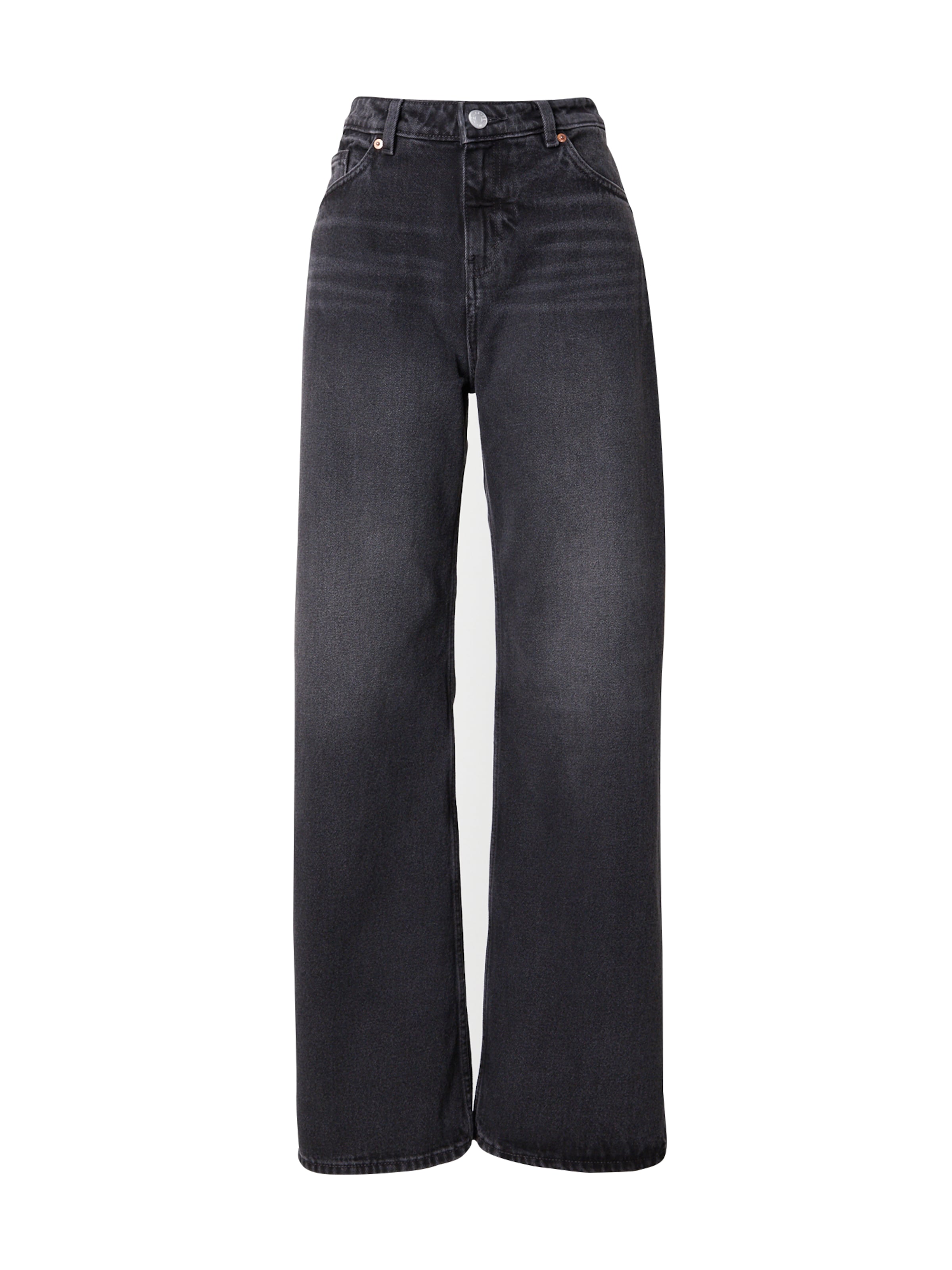Loosefit Jeans di Monki in nero: frontale