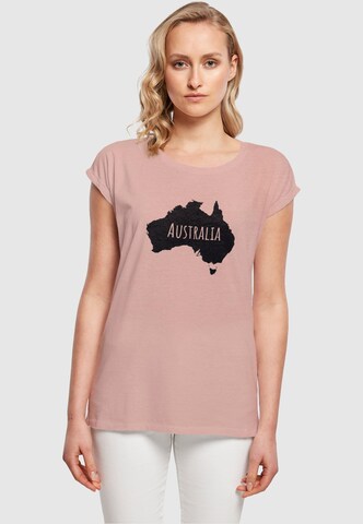 Merchcode T-Shirt 'Australia' in Beige: Vorderseite