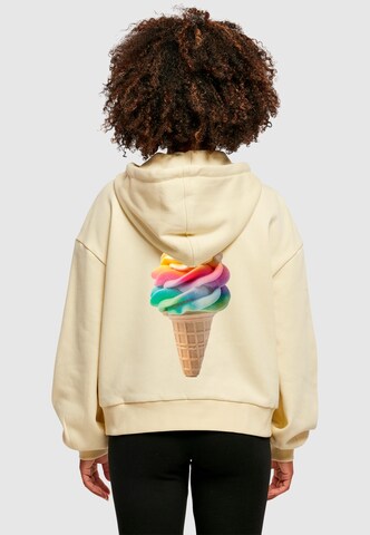 Merchcode Sweatshirt 'Pride Scoops' in Yellow: front