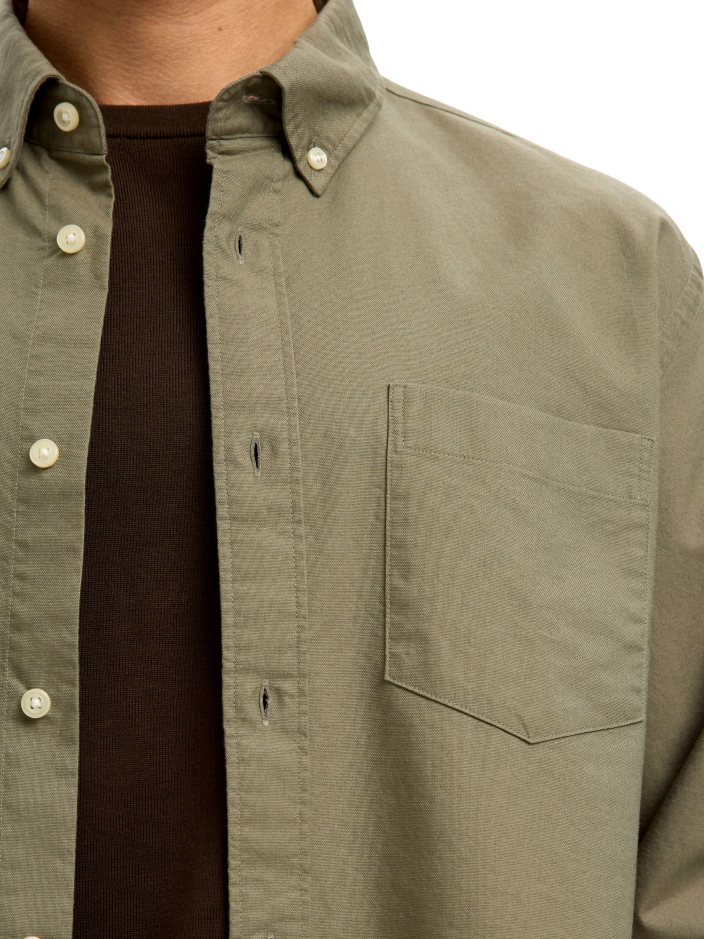 T-Shirt 'Rick' SELECTED HOMME en vert