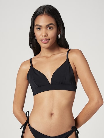 A LOT LESS Triangle Bikini top 'Jara' in Black: front
