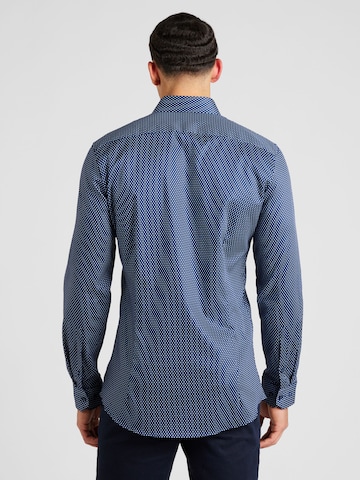 OLYMP Přiléhavý střih Společenská košile – modrá
