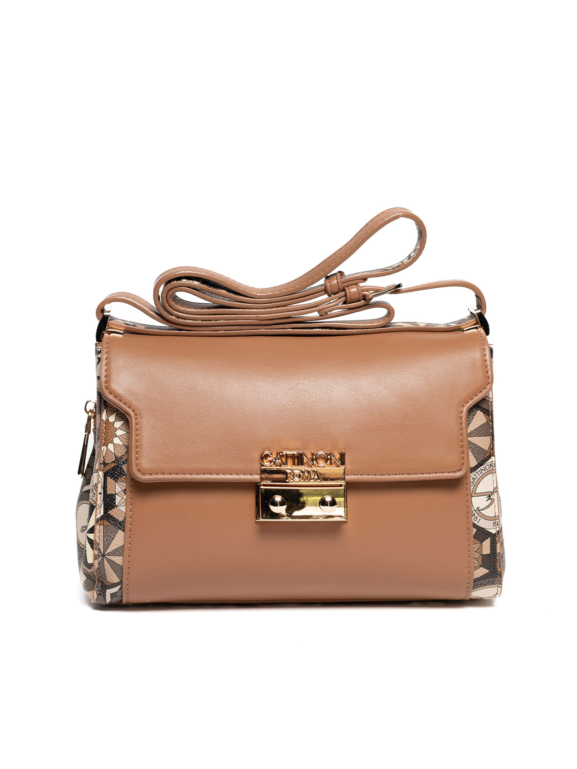 Sac bandoulière Gattinoni en marron : devant
