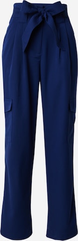 Y.A.S Regular Pleat-Front Pants 'CARGI' in Blue: front