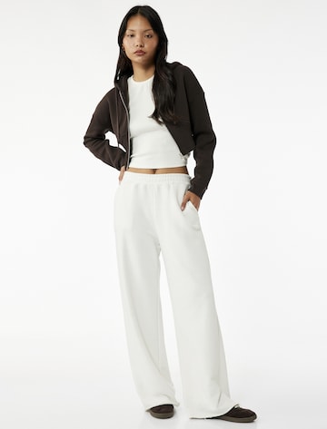 Koton Zip-Up Hoodie in Brown