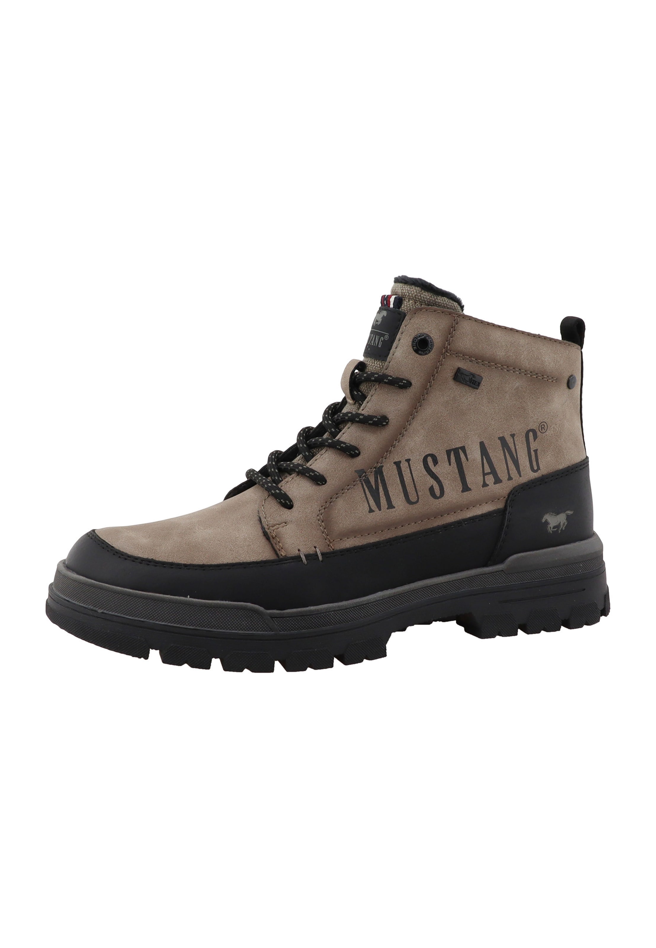 MUSTANG - Botas com atacadores em castanho: frente