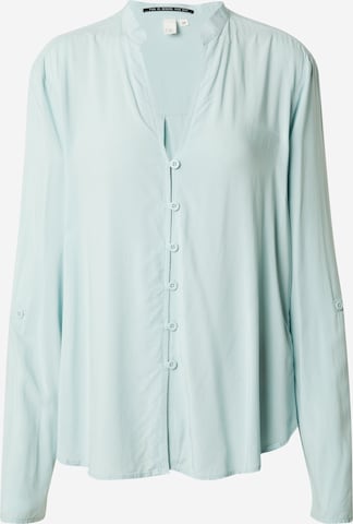 QS Blouse in Blauw: voorkant