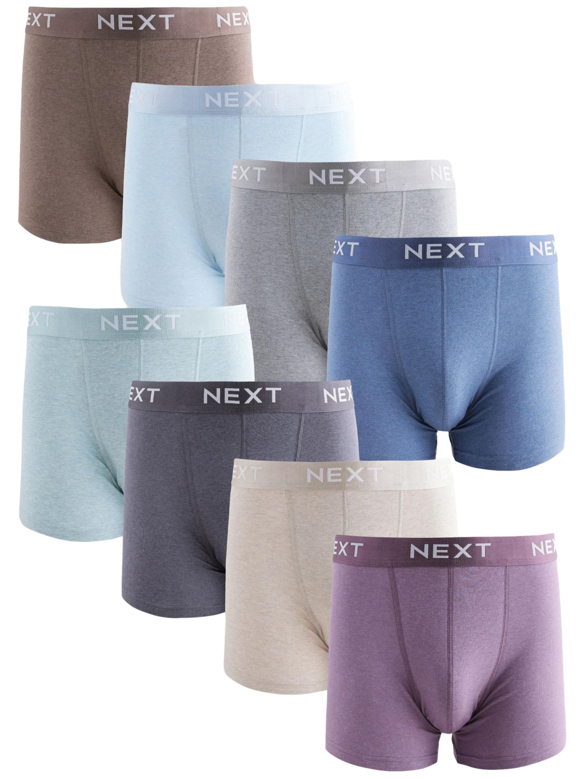 Next Boxershorts in M in beige / blau / saphir / schoko / grau / mint / lila, Produktansicht
