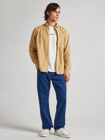 Pepe Jeans Regular fit Overhemd 'Prince' in Beige